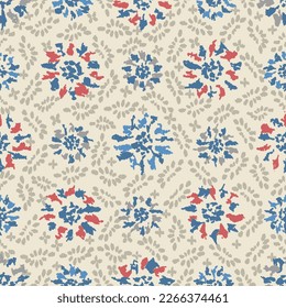 Seamless abstract pattern with floral ornament

