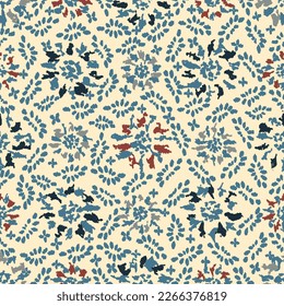 Nahtlose abstrakte Muster mit blumengeschmückten Ornamenten

