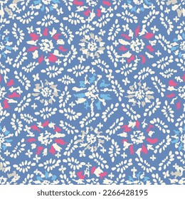 Seamless abstract pattern with floral ornament
