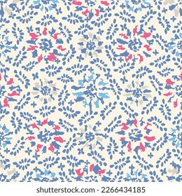 Nahtlose abstrakte Muster mit blumengeschmückten Ornamenten
