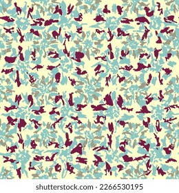 Seamless abstract pattern with floral ornament
