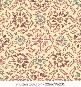 Seamless abstract pattern with floral ornament
