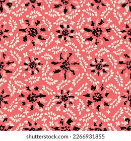 Patrón abstracto sin inconvenientes con adorno floral
