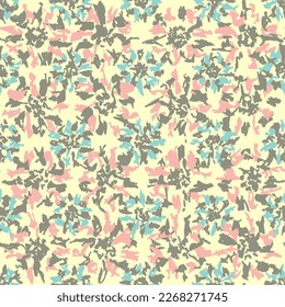 Patrón abstracto sin inconvenientes con adorno floral
