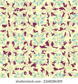 Seamless abstract pattern with floral ornament
