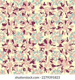 Patrón abstracto sin inconvenientes con adorno floral
