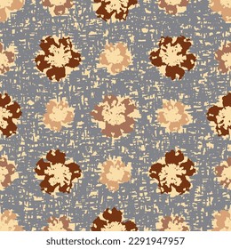 Seamless abstract pattern with floral ornament
