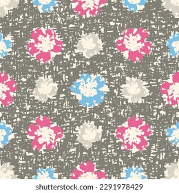 Seamless abstract pattern with floral ornament

