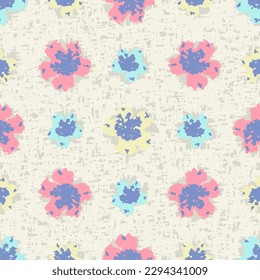 Seamless abstract pattern with floral ornament
