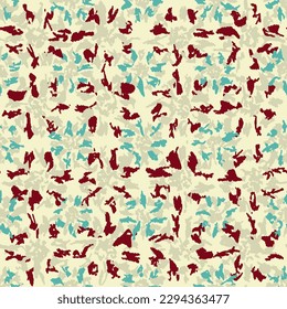 Seamless abstract pattern with floral ornament
