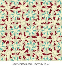 Seamless abstract pattern with floral ornament

