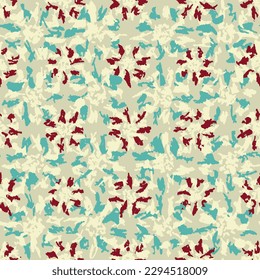Seamless abstract pattern with floral ornament
