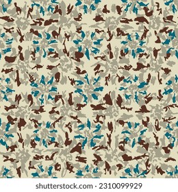 Seamless abstract pattern with floral ornament
