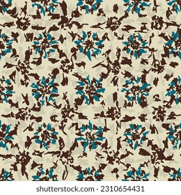 Seamless abstract pattern with floral ornament

