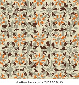 Seamless abstract pattern with floral ornament
