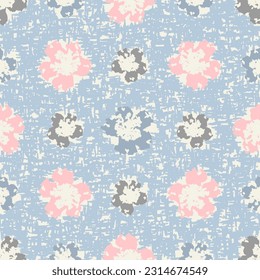 Seamless abstract pattern with floral ornament
