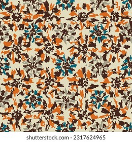 Seamless abstract pattern with floral ornament
