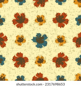 Seamless abstract pattern with floral ornament
