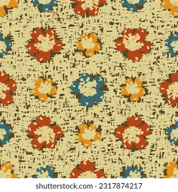 Seamless abstract pattern with floral ornament
