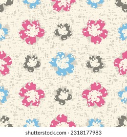 Seamless abstract pattern with floral ornament
