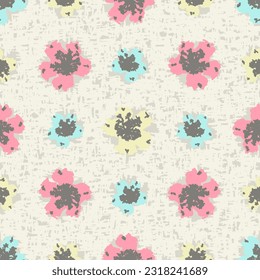 Seamless abstract pattern with floral ornament
