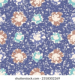 Seamless abstract pattern with floral ornament
