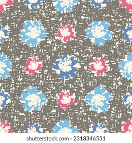 Seamless abstract pattern with floral ornament

