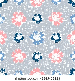 Seamless abstract pattern with floral ornament
