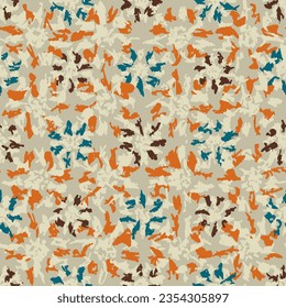 Seamless abstract pattern with floral ornament

