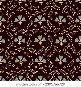 Patrón abstracto sin inconvenientes con adorno floral

