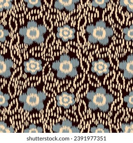 Seamless abstract pattern with floral ornament
