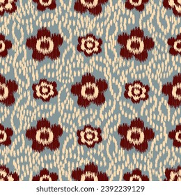 Seamless abstract pattern with floral ornament

