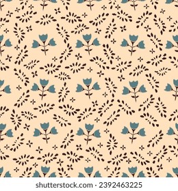 Seamless abstract pattern with floral ornament
