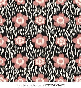 Seamless abstract pattern with floral ornament
