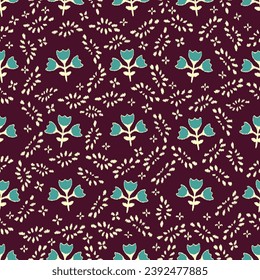 Seamless abstract pattern with floral ornament
