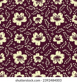 Patrón abstracto sin inconvenientes con adorno floral
