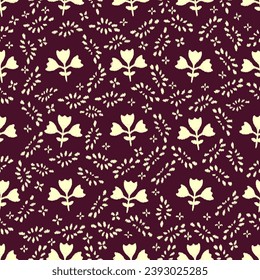 Seamless abstract pattern with floral ornament
