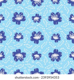 Seamless abstract pattern with floral ornament
