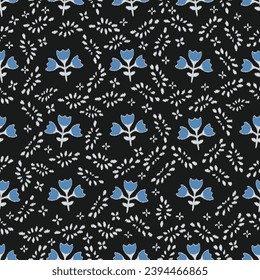 Seamless abstract pattern with floral ornament
