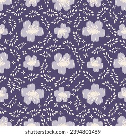 Seamless abstract pattern with floral ornament
