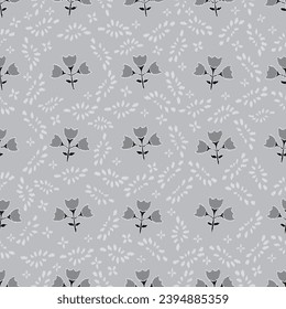 Seamless abstract pattern with floral ornament
