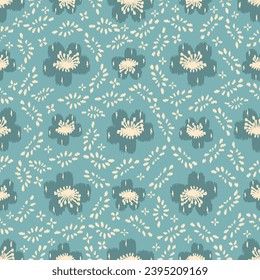 Seamless abstract pattern with floral ornament
