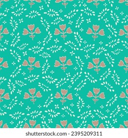 Seamless abstract pattern with floral ornament

