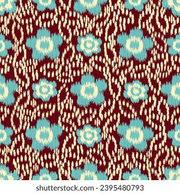 Seamless abstract pattern with floral ornament
