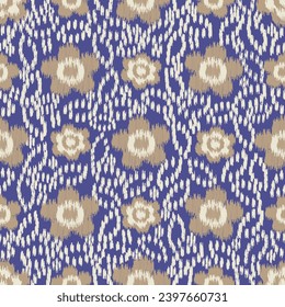 Seamless abstract pattern with floral ornament
