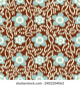 Seamless abstract pattern with floral ornament

