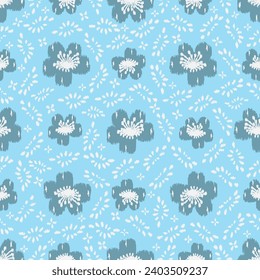 Seamless abstract pattern with floral ornament
