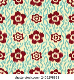 Seamless abstract pattern with floral ornament
