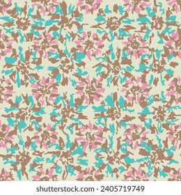Seamless abstract pattern with floral ornament
