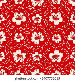 Seamless abstract pattern with floral ornament
